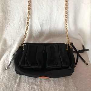 Mz Wallace Penny Black Chain shoulder purse